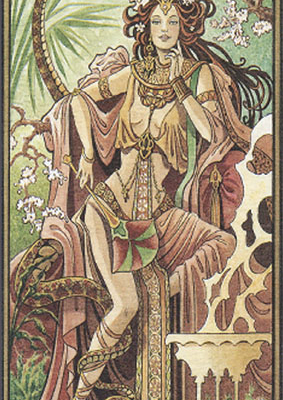 La Femme Serpent, toile de Florence Magnin