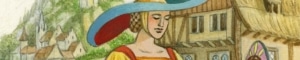 Bandeau pour la toile La Force tirée de la fresque du Tarot de la Marelle de Florence Magnin
