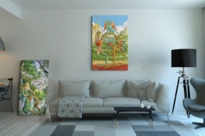 Présentation de la toile La Roue de Fortune format XXL (A0) sans cadre