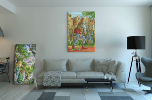 La dame verte format XXL et Le Mat au Format XXL (A0) sans cadre