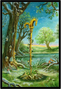 Cadre noir de la toile As de Bâtons de Florence Magnin au format XXL (A0)