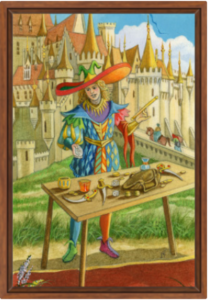 Cadre noix de la toile Le Bateleur de Florence Magnin au format L (A2)