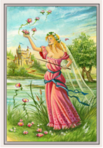 Cadre blanc de la toile Reine de Bâtons de Florence Magnin au format L (A2)