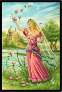 Cadre noir de la toile Reine de Bâtons de Florence Magnin au format XXL (A0)
