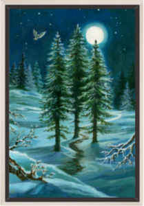 Cadre argent de la toile Trois de Bâtons de Florence Magnin au format L (A2)