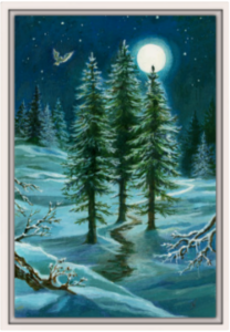 Cadre blanc de la toile Trois de Bâtons de Florence Magnin au format L (A2)