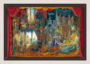 Toile Rêve de dragon de Florence Magnin en format S (A4) avec cadre argenté