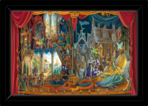 Toile Rêve de dragon de Florence Magnin en format S (A4) avec cadre noir