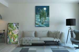 Trois de Bâtons au Format XXL (A0) sans cadre