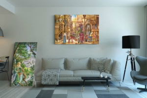 Toile L'Auberge de la Sirène de Florence Magnin au format XXL (A0) sans cadre