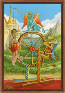 Cadre noix de la toile La Roue de fortune de Florence Magnin au format L (A2)