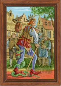 Cadre noix de la toile Le Mat de Florence Magnin au format S (A4)