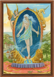 Cadre noix de la toile Le Monde de Florence Magnin au format L (A2)