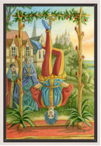 Cadre argent de la toile Le Pendu de Florence Magnin au format L (A2)