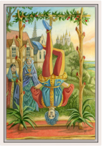 Cadre blanc de la toile Le Pendu de Florence Magnin au format L (A2)