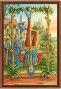 Cadre noix de la toile Le Pendu de Florence Magnin au format L (A2)