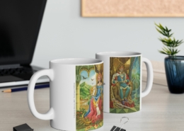 Magnin Mug Arcanes-III-IV contexte 1 Vue des deux côtés du mug Arcanes-III-IV de Florence Magnin en contexte