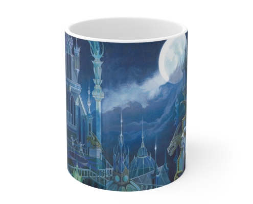 Magnin Mug Tir-Na-Noght face Devant du mug Tir Na Nogh't de Florence Magnin en contexte