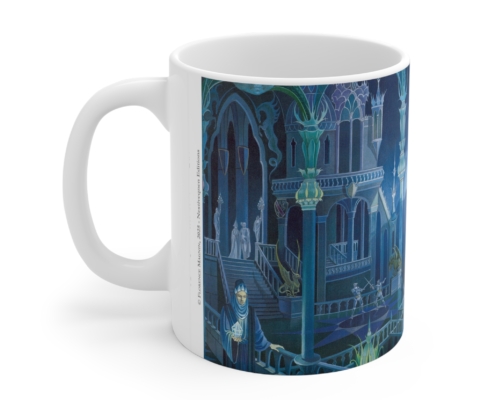 Magnin Mug Tir-Na-Noght gauche Côté gauche du mug Tir Na Nogh't de Florence Magnin en contexte