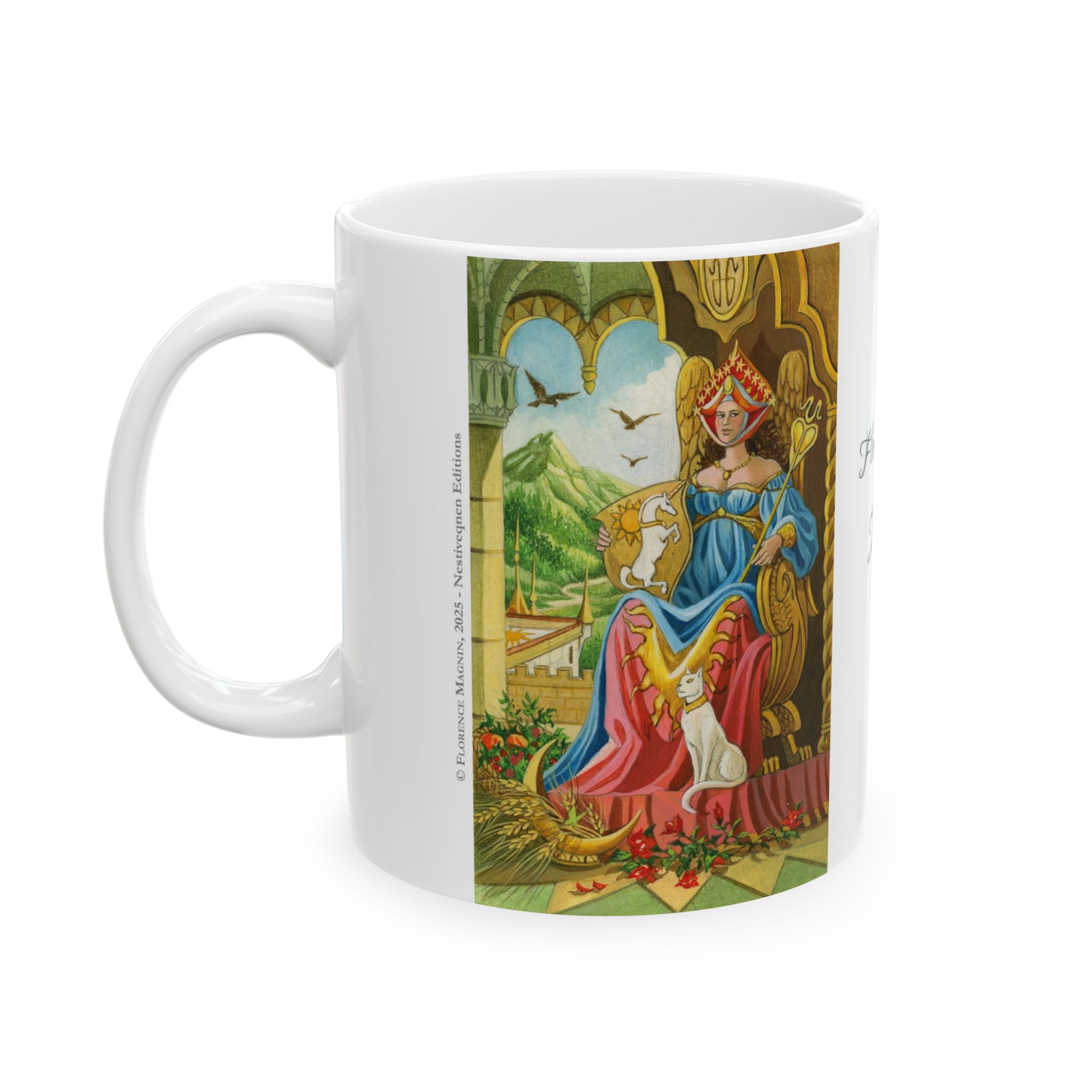 Magnin Mug Arcanes-III-IV gauche Côté gauche du mug Arcanes-III-IV de Florence Magnin