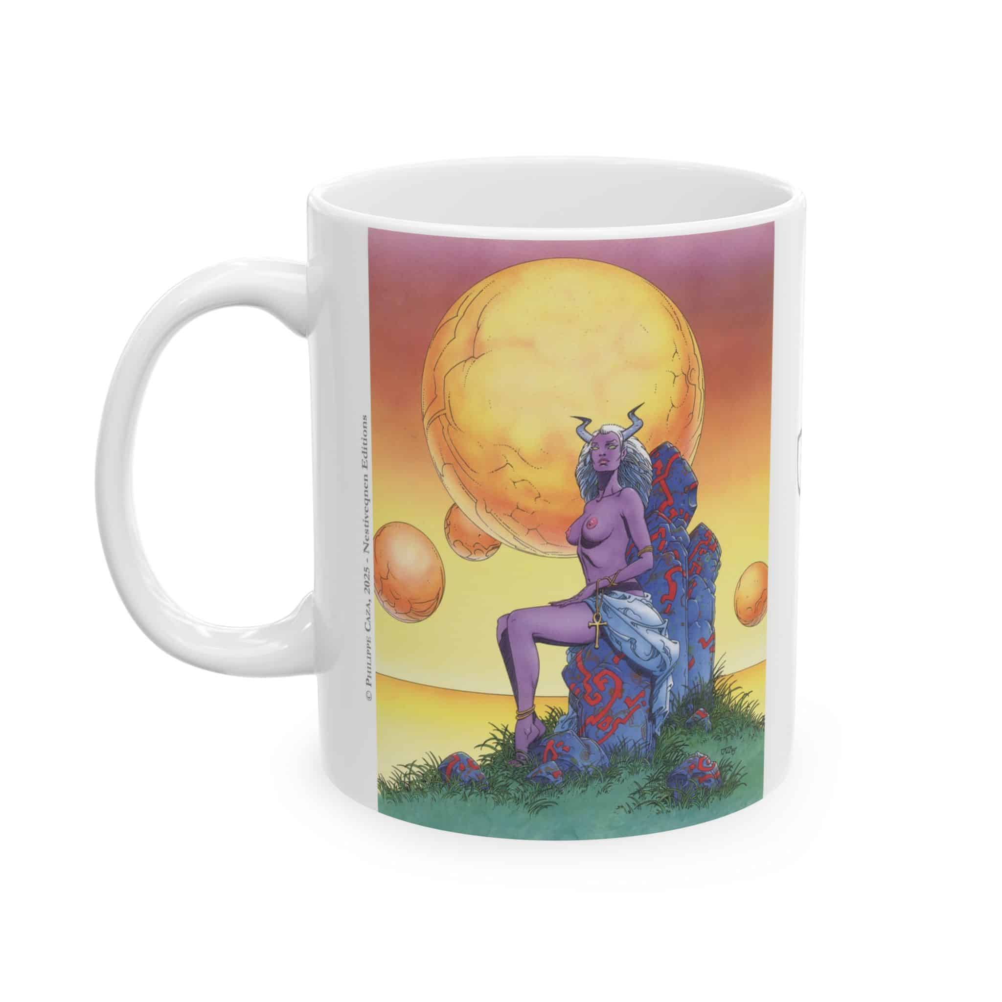 Caza Mug Chimeres Gauche Côté gauche du mug Chimères de Philippe Caza