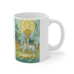 Côté droit du mug Arcanes-XVIII-XIX de Florence Magnin