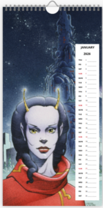 Mois de janvier du calendrier 2026 grand format de Philippe Caza