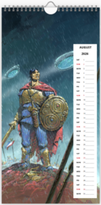 Mois de août du calendrier 2026 grand format de Philippe Caza