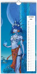 Mois d'octobre du calendrier 2026 grand format de Philippe Caza