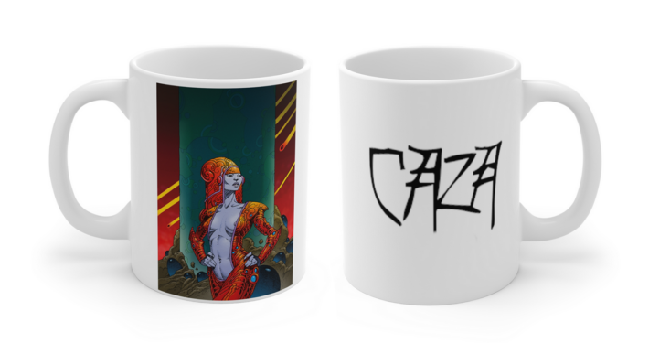 Les deux faces du mug Mondes Incertains de Philippe Caza
