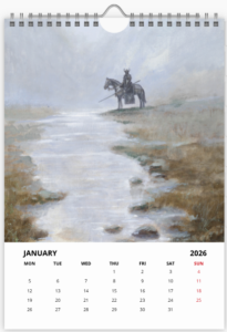 Mois de janvier du calendrier 2026 A3 de Didier Graffet