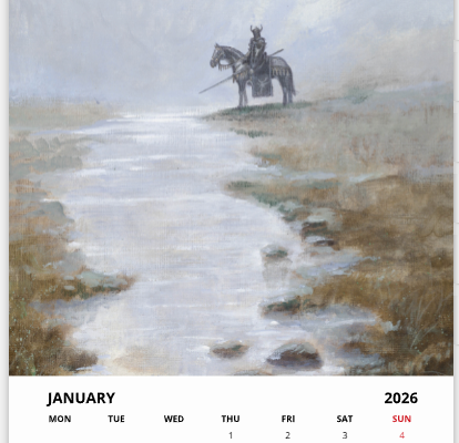 Mois de janvier du calendrier 2026 A3 de Didier Graffet