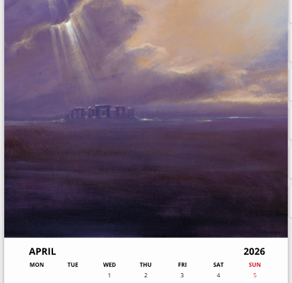 Mois d'avril du calendrier 2026 A3 de Didier Graffet