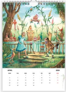 Mois d'avril du calendrier 2026 A3 de Florence Magnin