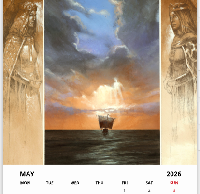 Mois de mai du calendrier 2026 A3 de Didier Graffet