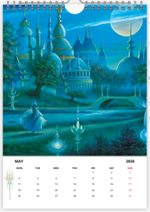 Mois de mai du calendrier 2026 A3 de Florence Magnin