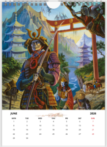 Mois de juin du calendrier 2026 A3 de Florence Magnin