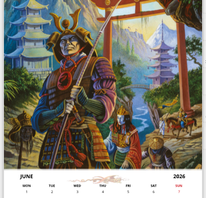 Mois de juin du calendrier 2026 A3 de Florence Magnin