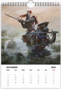 Mois de novembre du calendrier 2026 A3 de Didier Graffet