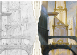 Art deco-Downtown Déroulé du mug Downtown Heart de Didier Graffet