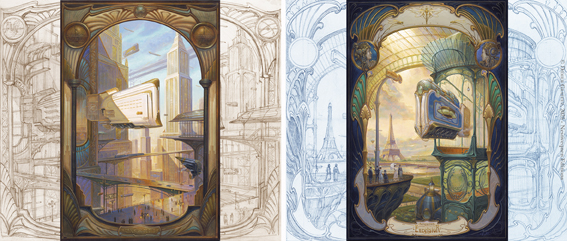 Art deco-Trocadero Déroulé du mug Station Trocadéro de Didier Graffet