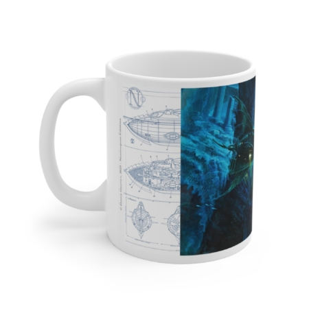 Côté gauche du mug Jules Verne-L'Atlantide de Didier Graffet