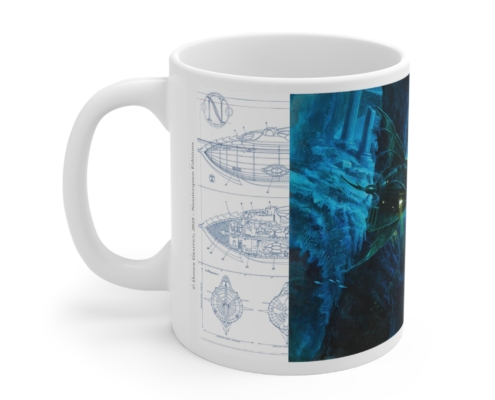 Graffet Mug Atlantide gauche Côté gauche du mug Jules Verne-L'Atlantide de Didier Graffet