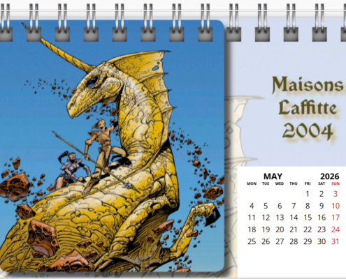 Mois de mai du calendrier de bureau 2026 de Philippe Caza