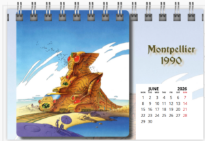 Mois de juin du calendrier de bureau 2026 de Philippe Caza