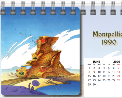 Mois de juin du calendrier de bureau 2026 de Philippe Caza