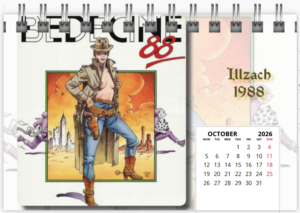 Mois d'octobre du calendrier de bureau 2026 de Philippe Caza
