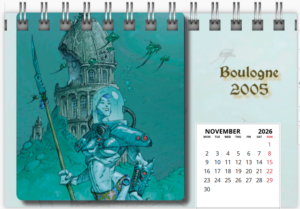Mois de novembre du calendrier de bureau 2026 de Philippe Caza