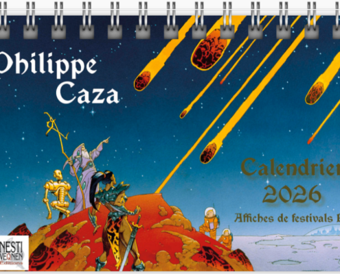 Couverture du calendrier de bureau 2026 de Philippe Caza