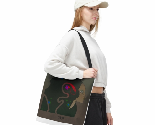 Caza sac Burning Soul en situation Sac fourre-tout (Tote bag) Burning Soul de Philippe Caza en contexte